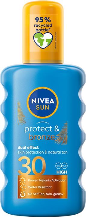 Purškiklis po deginimosi Nivea Sun Protect & Bronze SPF30, 200 ml