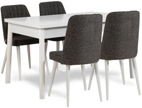 Обеденный комплект Kalune Design Costa 1053 - 1 B, белый цв./антрацит цв.