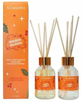 Namų kvapas, rinkinys ACappella Magical Christmas Christmas Tree & Mandarins And Basil, 220 ml, 2 vnt.