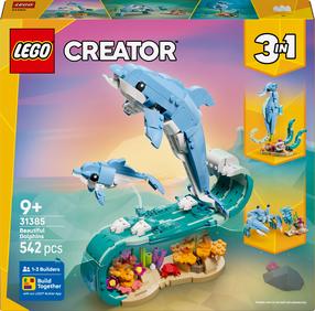 Konstruktors LEGO® Creator "Trīs vienā" Jūras dzīvnieki: Skaistie delfīni 31385, 542 gab.
