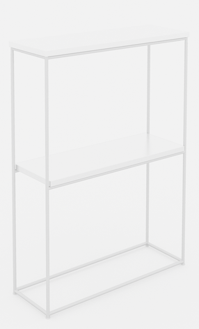 Konsoollaud ADRK Velo, läbipaistev v./valge v., 20 cm x 60 cm x 80 cm
