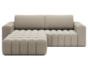 Kampinė sofa - lova Bonett, smėlio sp., kairinė, 175 x 250 cm x 92 cm