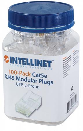 Moodul Intellinet Modular Plugs RJ45 UTP 100-Pack, 100 tk, läbipaistev v.