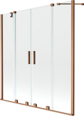 Vonios sienelė Mexen Velar Duo II, 140 cm x 150 cm, brushed copper sp./grūdintas