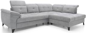 Kampinė sofa Inferne Aura 04, pilka sp., dešininė, 297 x 210 cm x 107 cm