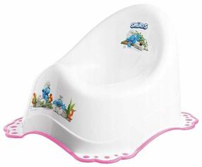 Naktspodiņš Maltex Smurfs, balta krās./rozā krās., 23 cm x 35 cm x 30 cm