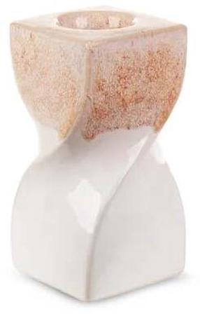 Žvakidė Ruben 03, keraminis molis, Ø 8 cm, 16 cm, kreminė sp./smėlio sp.