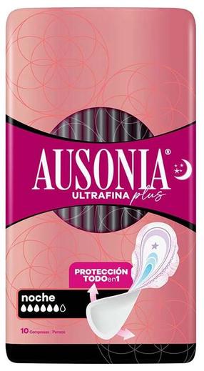 Higiēniskās paketes Ausonia Ultrafina Plus, Night, 10 gab.