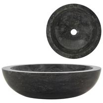 Vonios praustuvas VLX Marble 142774, marmuras, 40 cm x 40 cm x 12 cm, juoda sp.