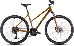 Dviratis hibridinis Cube Nature Pro Trapeze, 28 ", XS rėmas, juoda sp./žalia sp.