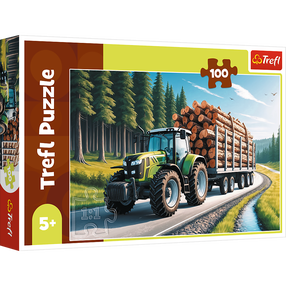 Dėlionė Trefl Forest Tractor, 27.5 cm x 41 cm, 100 vnt., įvairių spalvų