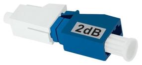Kiudoptiline attenuaator Qoltec SingleMode LC/UPC - LC/UPC, sinine v./valge v.