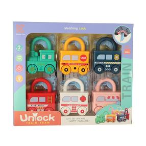 Образовательный набор, замки Unlock Train Team, 9 см, многоцветный, 12 шт.