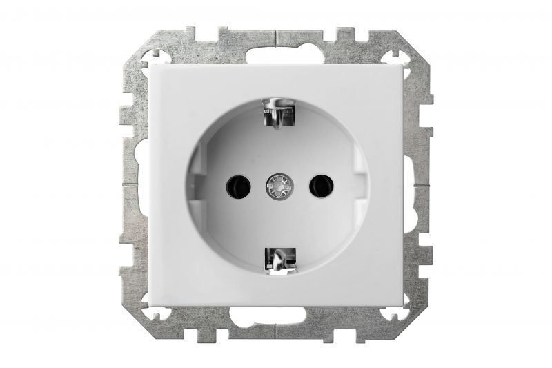 Pistikupesa Liregus Epsilon IKL16-404-01 E/B, maandusega, valge v.