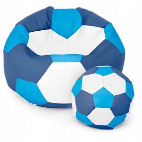 Sėdmaišių rinkinys Ball XXXXL, balta sp./mėlyna sp./tamsiai mėlyna sp.