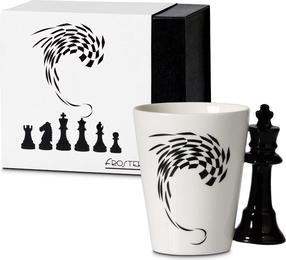 Stiklinė Froster Mug King, balta sp./juoda sp., 400 ml