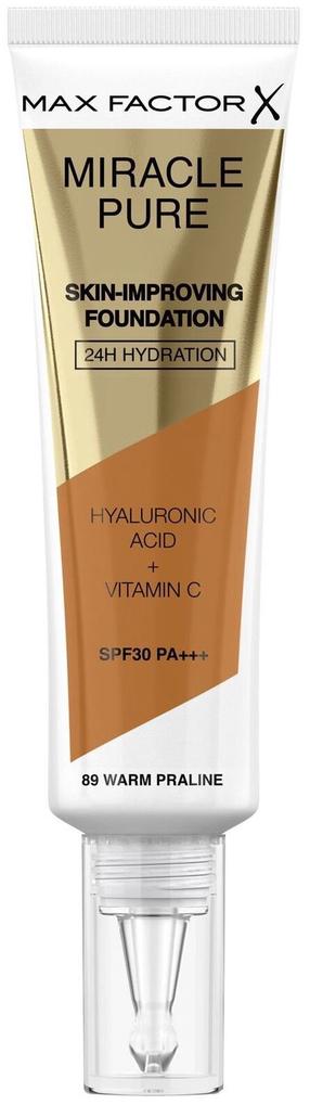 Šķidrā grima bāze Max Factor Miracle Pure Skin Improving, SPF 30, 89 warm praline, 30 ml