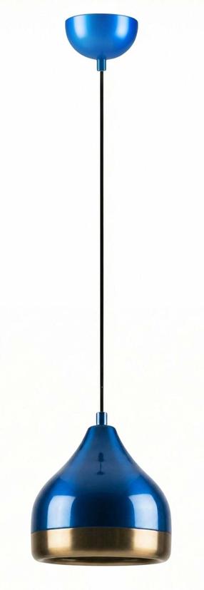Lampa griesti Opviq Yildo M-6866-H 892OPV2720, E27, 1 x 40 W, zila krās./zelta krās. / zila krās., 17 x 17 cm