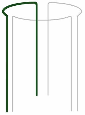 Augalo atrama Bradas TYRP340130, 40 cm, 130 cm, metalas, žalia sp.