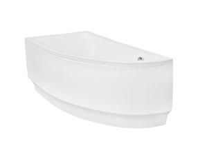 Vonia, kampinė Besco Praktika, 140 cm x 70 cm x 57.5 cm, kairinė, balta sp.