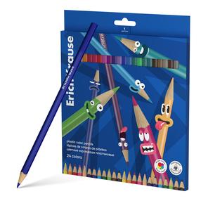 Krāsainie zīmuļi Erich Krause Color Friends triangular, 24 gab.