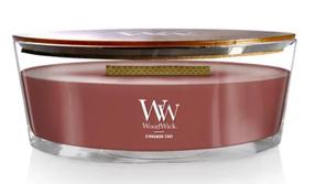Svece, aromātiskā WoodWick Ellipse Cinnamon Chai, 60 - 100 h, 453.6 g, brūna krās.