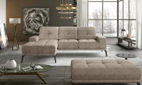 Kampinė sofa Torrense Dora 21, šviesiai ruda sp., kairinė, 175 x 265 cm x 98 cm