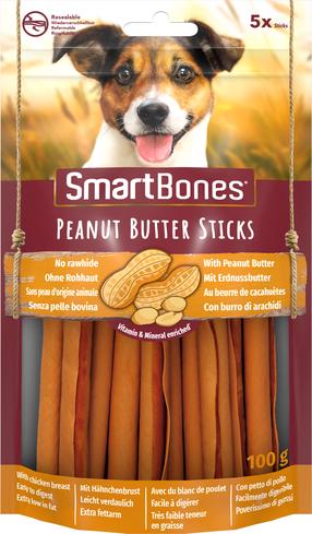 Skanėstas šunims SmartBones Sticks Peanut Butter, 0.1 kg