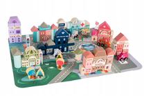 Medinės kaladėlės Wooden Blocks City, 115 vnt.