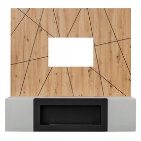 Svetainės baldų komplektas ASM Xari G2-K, vidaus, artisan oak sp./clay grey sp.