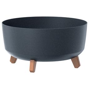 Gėlių vazonas Prosperplast Gracia Low Eco, plastikinis, Ø 40 cm, antracito sp.
