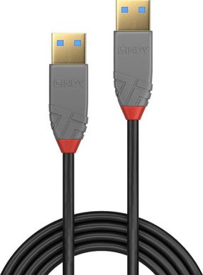 Vads Lindy USB 3.0 A male, USB 3.0 A male, 5 m