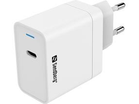 Telefona lādētājs Sandberg USB-C AC Charger PD65W EU, USB-C, balta krās., 65 W