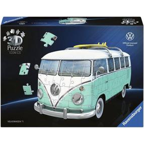 3D dėlionė Ravensburger Iconics Volkswagen T1, 30 cm x 14 cm, 162 vnt., įvairių spalvų