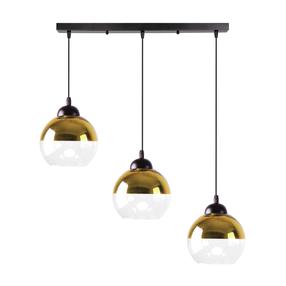Šviestuvas kabinamas Candellux Lighting Contessa, E27, 3 x 40 W, aukso sp. / juoda sp., 15 x 13 cm