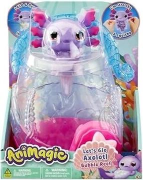 Фигурка-игрушка, аквариум Animagic Lets Glo Axolotl, розовый цв./фиолетовый цв.