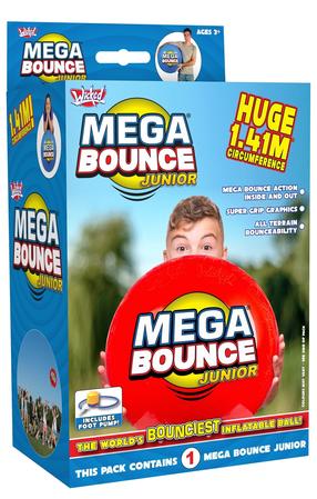 Lēkāšanas bumba Mega Bounce Junior, (krāsa/dizains tiek izvēlēts nejauši)
