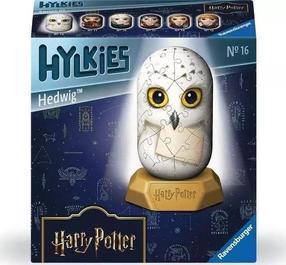 3D dėlionė Ravensburger Hedwiga, 8 cm x 8 cm, 54 vnt., aukso sp./balta sp.