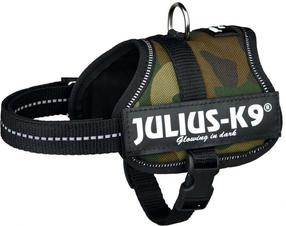 Petnešos šunims Trixie Julius-K9 Baby XS-S, ruda sp./juoda sp./žalia sp., 330 - 450 mm x 18 mm