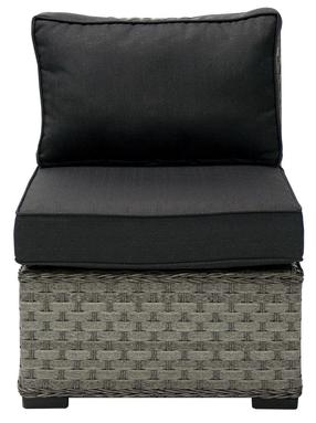 Modulinės sofos dalis Garden4you Geneva, juoda sp./pilka sp., 81 cm x 78 cm x 62 cm