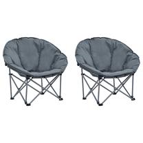 Turistinių kėdžių rinkinys VLX Moon 2pcs, pilka sp.