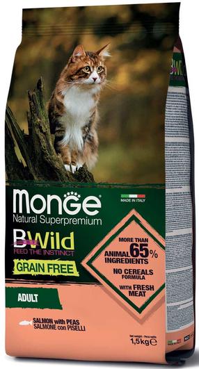 Sausas kačių maistas Monge BWild, lašiša, 1.5 kg