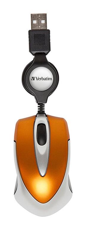 Проводная компьютерная мышь Verbatim Go Mini, oранжевый цв.