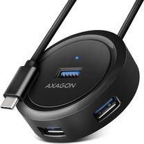 USB sadalītājs Axagon USB-C - 4 USB 3.2 Gen 1 USB-C, 4 x USB, 0.3 m, melna krās.