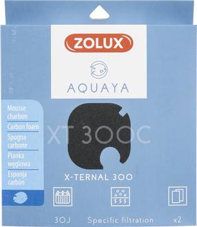 Piederumi filtram Zolux Aquaya Carbon Foam X-Ternal 300, melna krās.