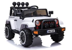 Bērnu elektroauto Lean Toys Jeep BRD-7588, balta krās.