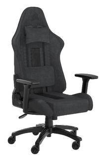Spēļu krēsls Corsair TC100 Relaxed Fabric, 65.5 x 84 x 1 cm, melna krās./pelēka krās.