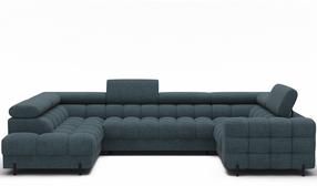Kampinė sofa Fectory, mėlyna sp., 205 x 346 cm x 93 cm
