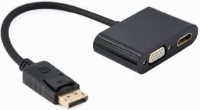 Adapteris Gembird Adapter Cable Display port male, HDMI female, 0.1 m, juoda sp.