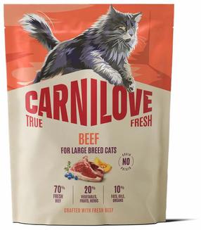 Kuiv kassitoit Carnilove True Fresh Beef Large Breed, veiseliha, 0.4 kg